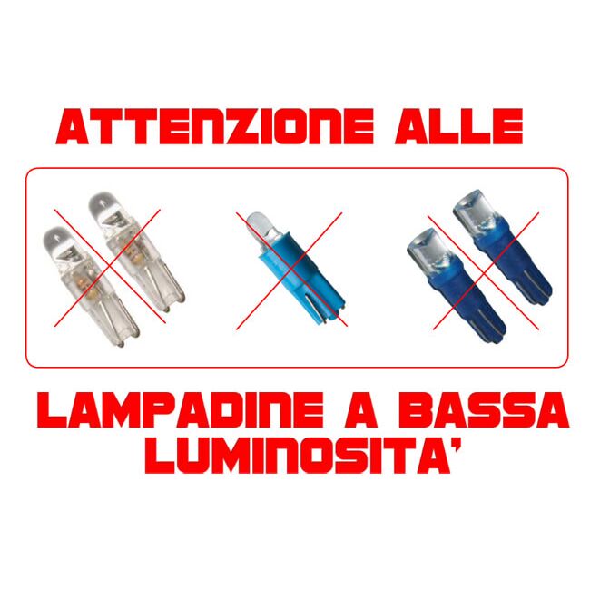 2 T5 a Ultra Led - Alta Intensità Luminosa - Bianco Lunare 6000k <p><strong>30 Lumen</strong>. Led con innesto T5 (Noto anche come Tuttovetro 5mm), universale, versatile e affidabile. Equipaggia un led ad alta luminosità, ideale per le luci cruscotto e luci strumentazione.</p>